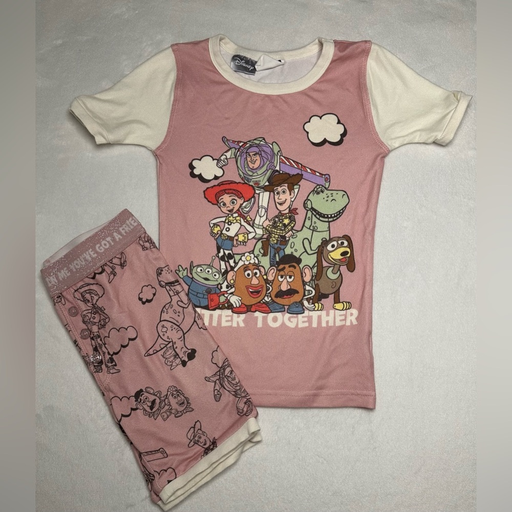 Cotton On Kids Pajama Set - Pink and Cream